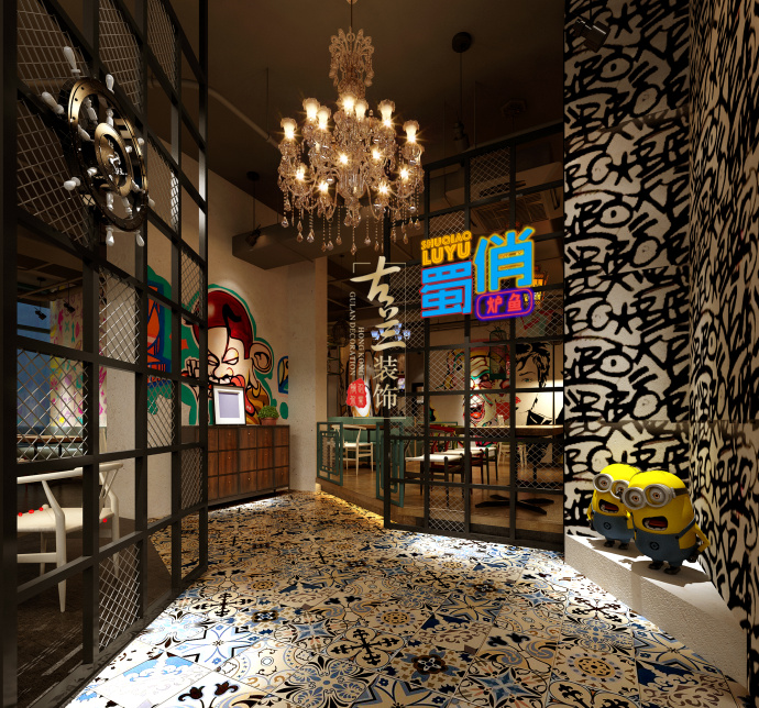 原創(chuàng)作品:眉山蜀俏烤魚吧裝修設(shè)計(jì)-成都烤魚吧裝修設(shè)計(jì),成都燒烤店裝修設(shè)計(jì),眉山烤魚吧裝修設(shè)計(jì)