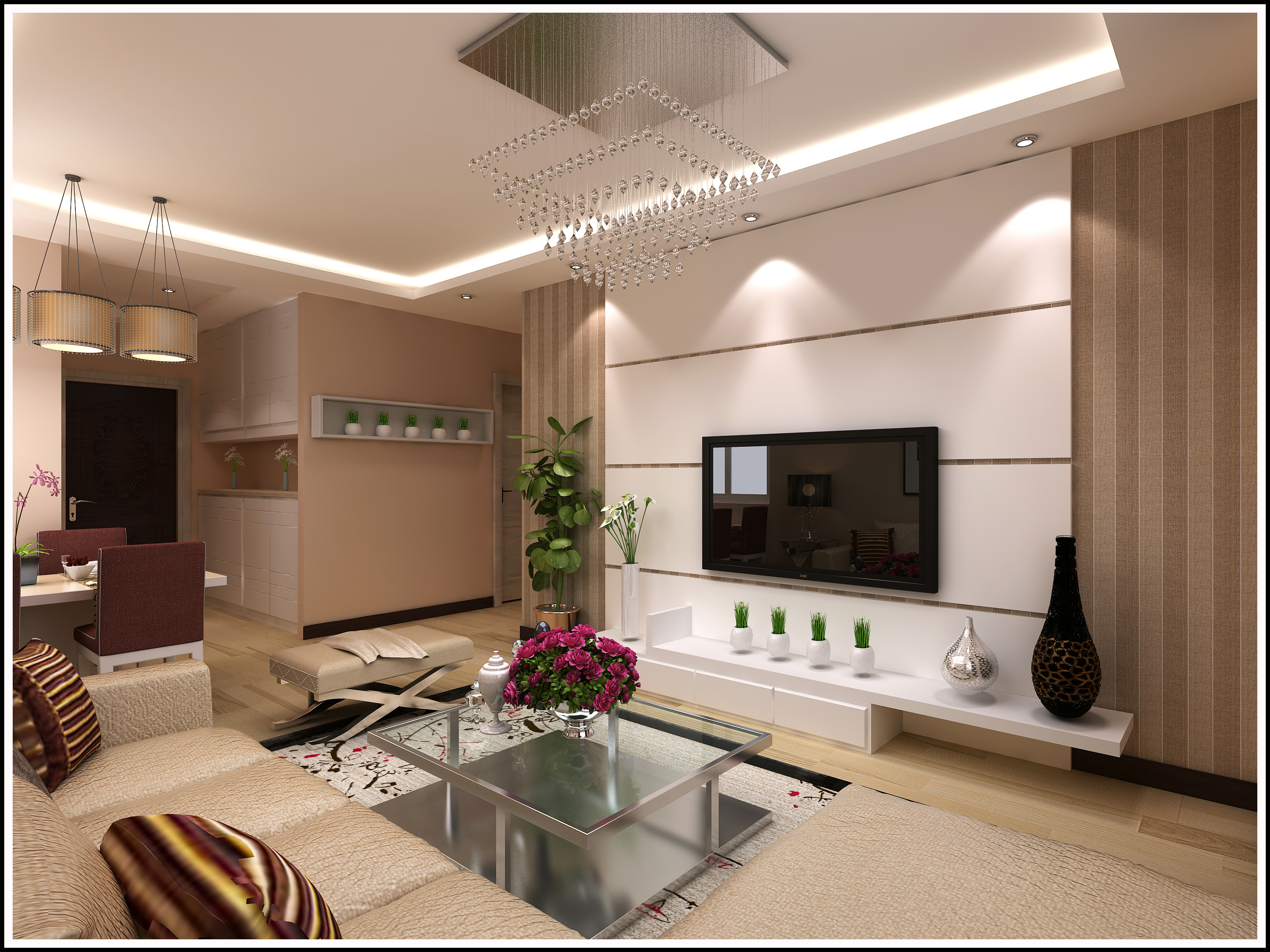 87平米普通戶型現(xiàn)代簡(jiǎn)約家裝裝修圖片設(shè)計(jì)