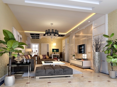 烏魯木齊博洋尚品現(xiàn)代簡(jiǎn)約三居室裝修效果圖_126平米4萬裝修設(shè)計(jì)案例